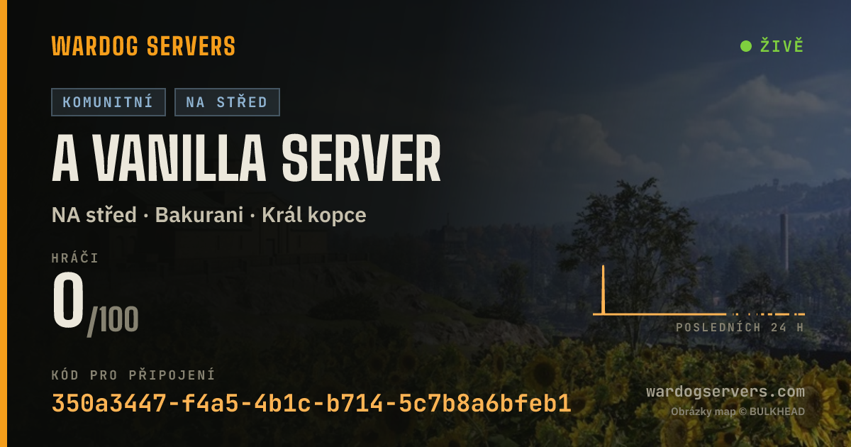 Živý stavový banner serveru A Vanilla Server