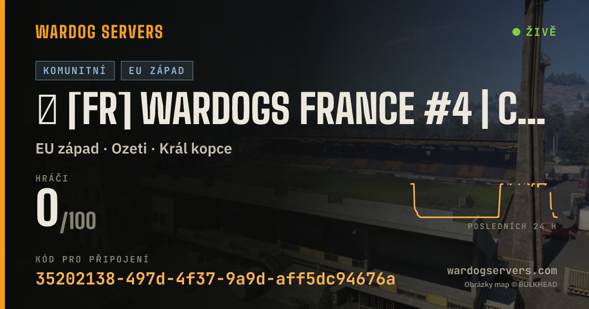 Živý stavový banner serveru ⁂ [FR] WARDOGS FRANCE #4 | CLASSIQUE | PLUIE OFF [WDFR]