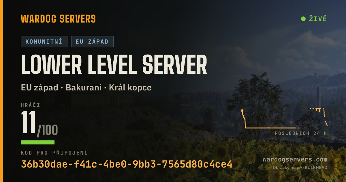 Živý stavový banner serveru Lower level server
