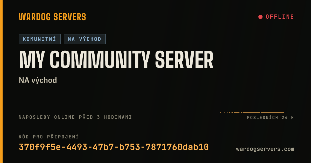 Živý stavový banner serveru My Community Server