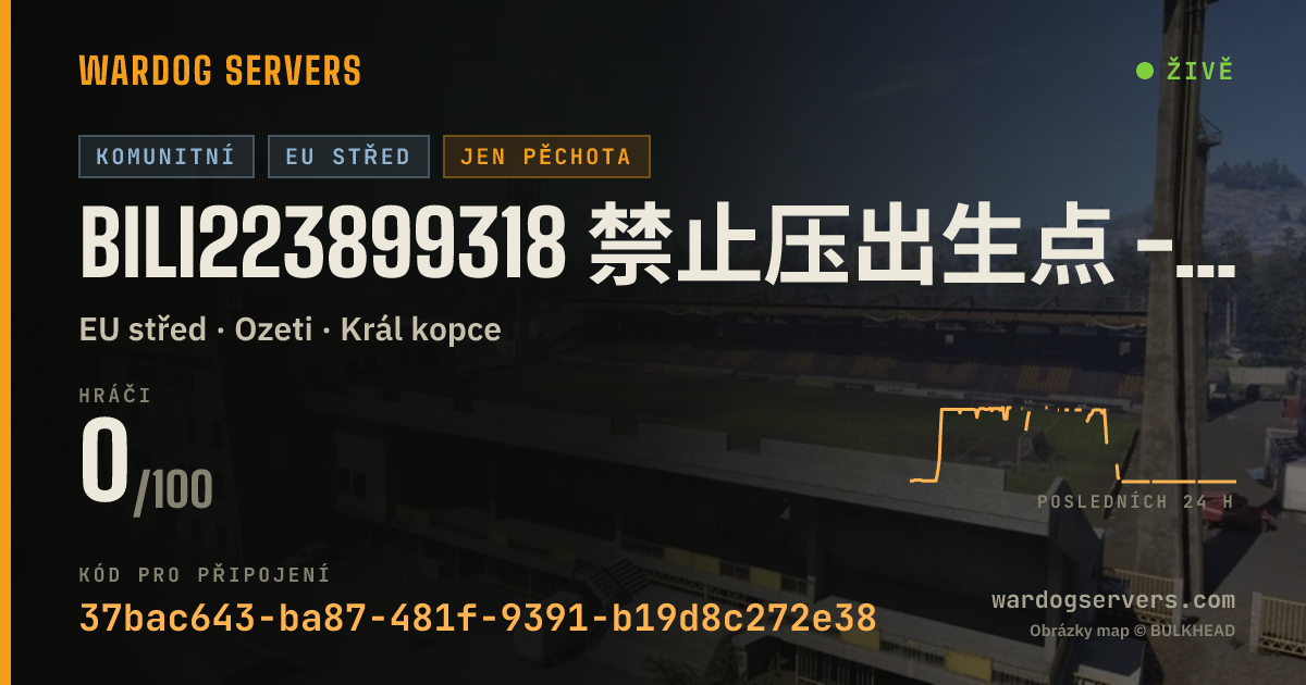 Živý stavový banner serveru Bili223899318 禁止压出生点 - No Spawn Camping