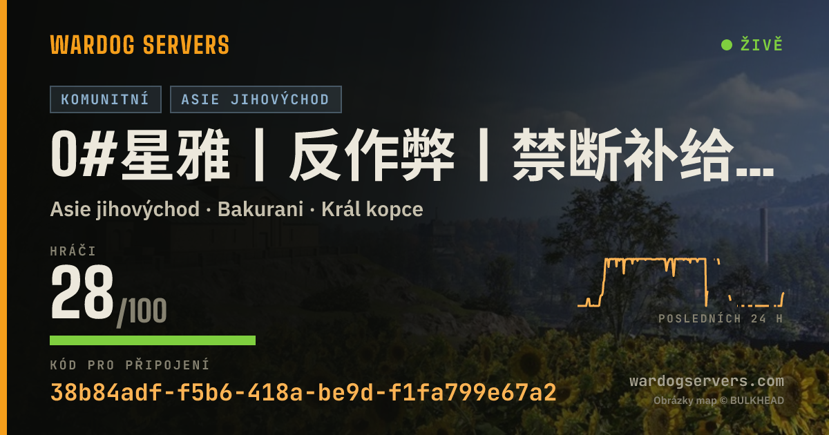 Živý stavový banner serveru 0#星雅丨反作弊丨禁断补给车/榴弹/武直丨Q群:1127279927