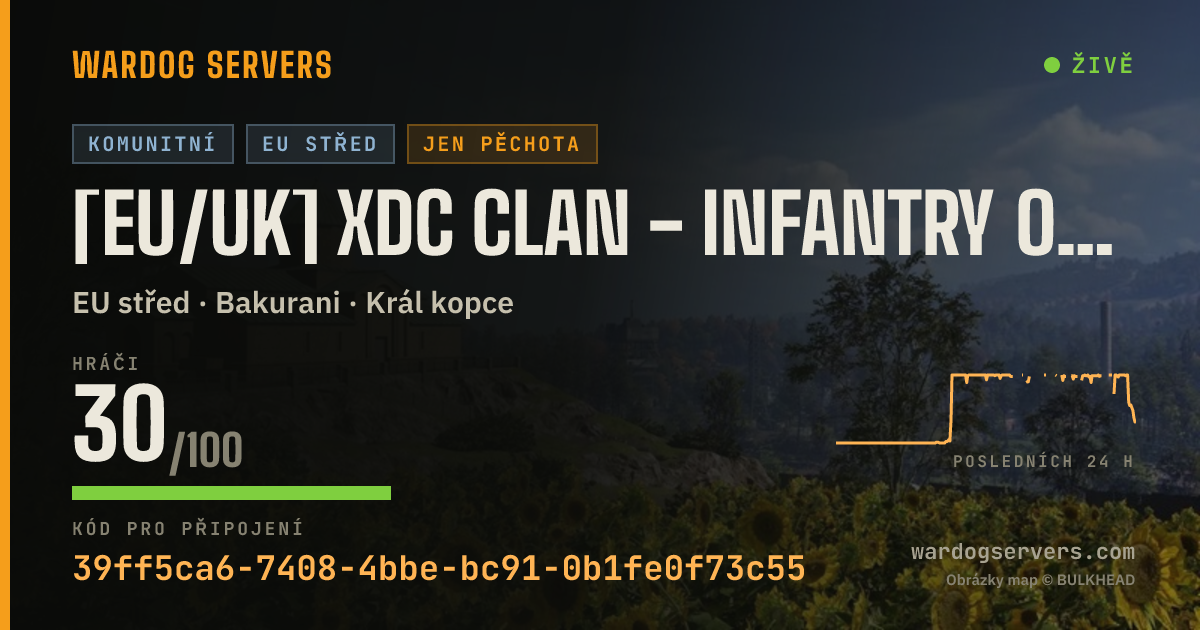 Živý stavový banner serveru [EU/UK] XDC CLAN - INFANTRY ONLY