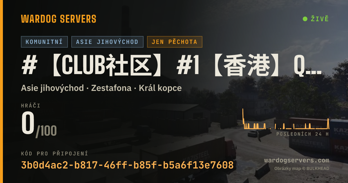 Živý stavový banner serveru #【Club社区】#1【香港】QQ群1102650986|轻步战土木（允许免费武器及C4）·禁止武装载具|Oopz:008116
