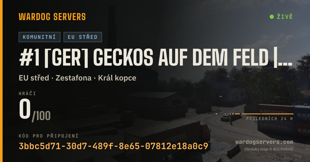 Živý stavový banner serveru #1 [GER] Geckos auf dem Feld | +5% Cash | High Tickrate