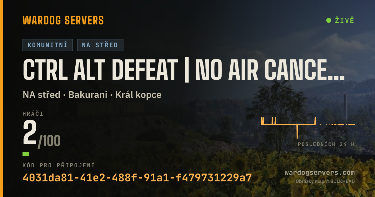 Živý stavový banner serveru Ctrl Alt Defeat | No Air Cancer | Discord.gg/CtrlAlt-Defeat