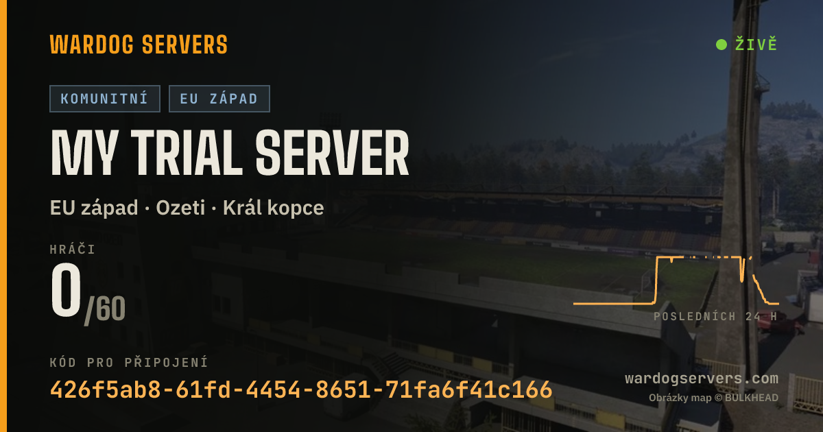 Živý stavový banner serveru My Trial Server