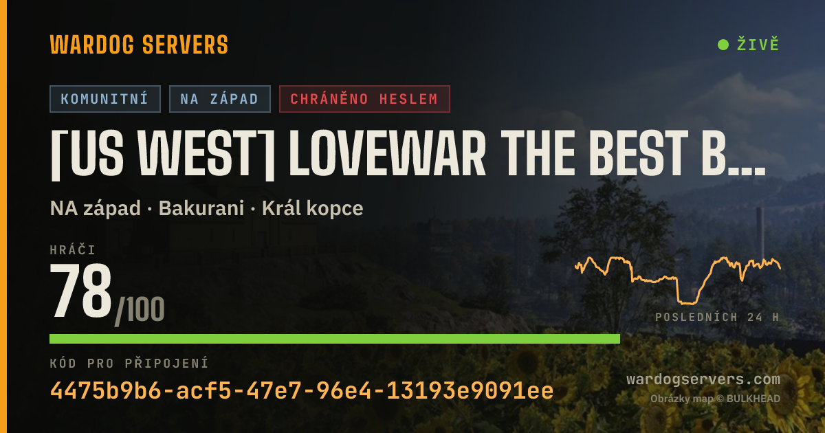 Živý stavový banner serveru [US WEST] LoveWar The Best Battle Place [Whitelist] [Anti Cheat]
