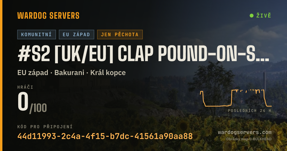 Živý stavový banner serveru #S2 [UK/EU] Clap Pound-on-Sea | Play Properly | S2