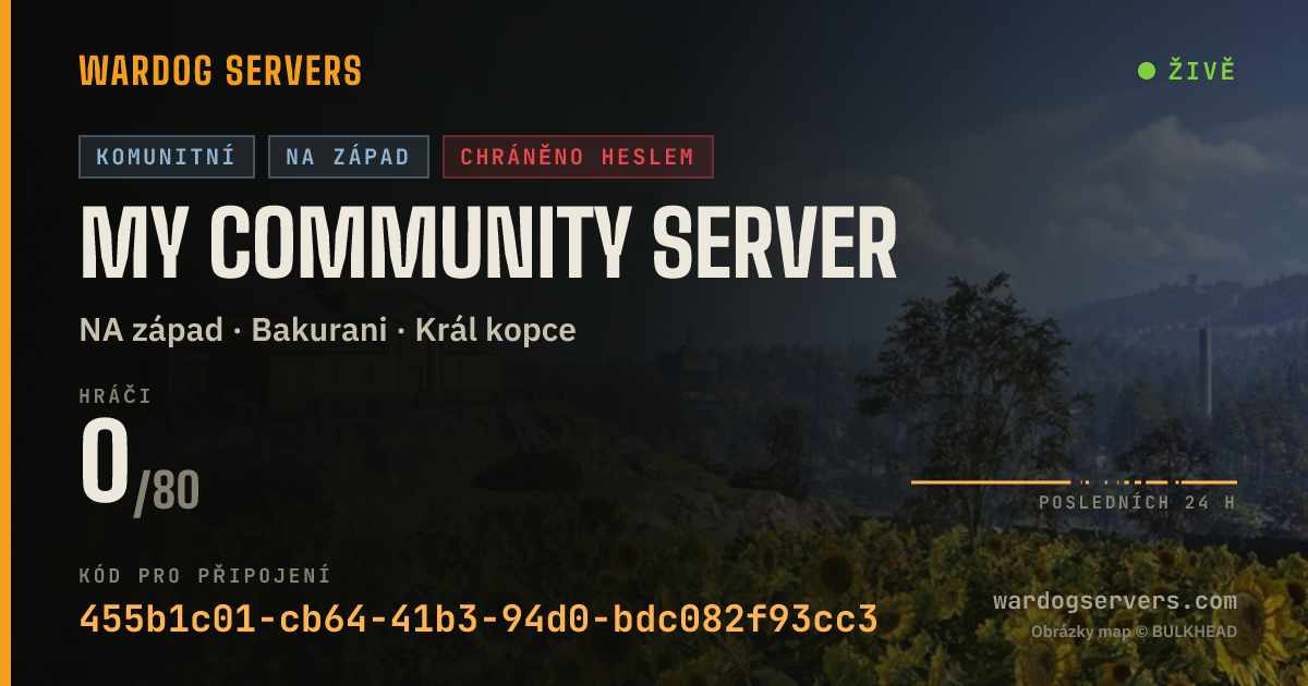 Živý stavový banner serveru My Community Server