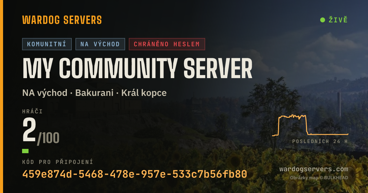 Živý stavový banner serveru My Community Server