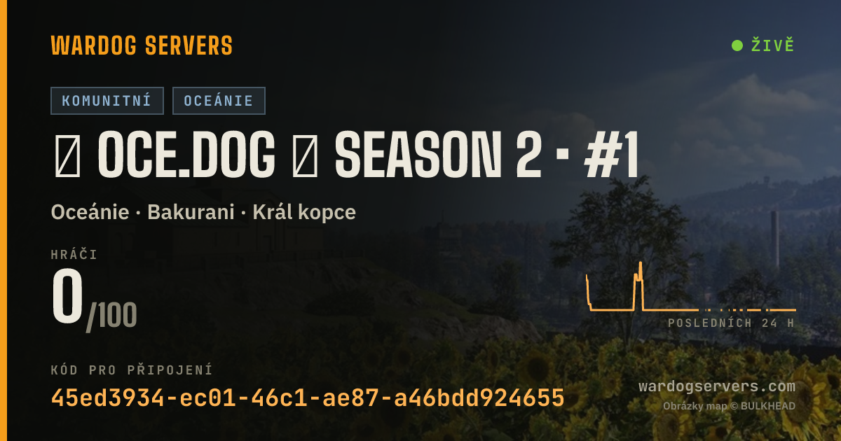 Živý stavový banner serveru ◢ OCE.DOG ◣ SEASON 2 • #1