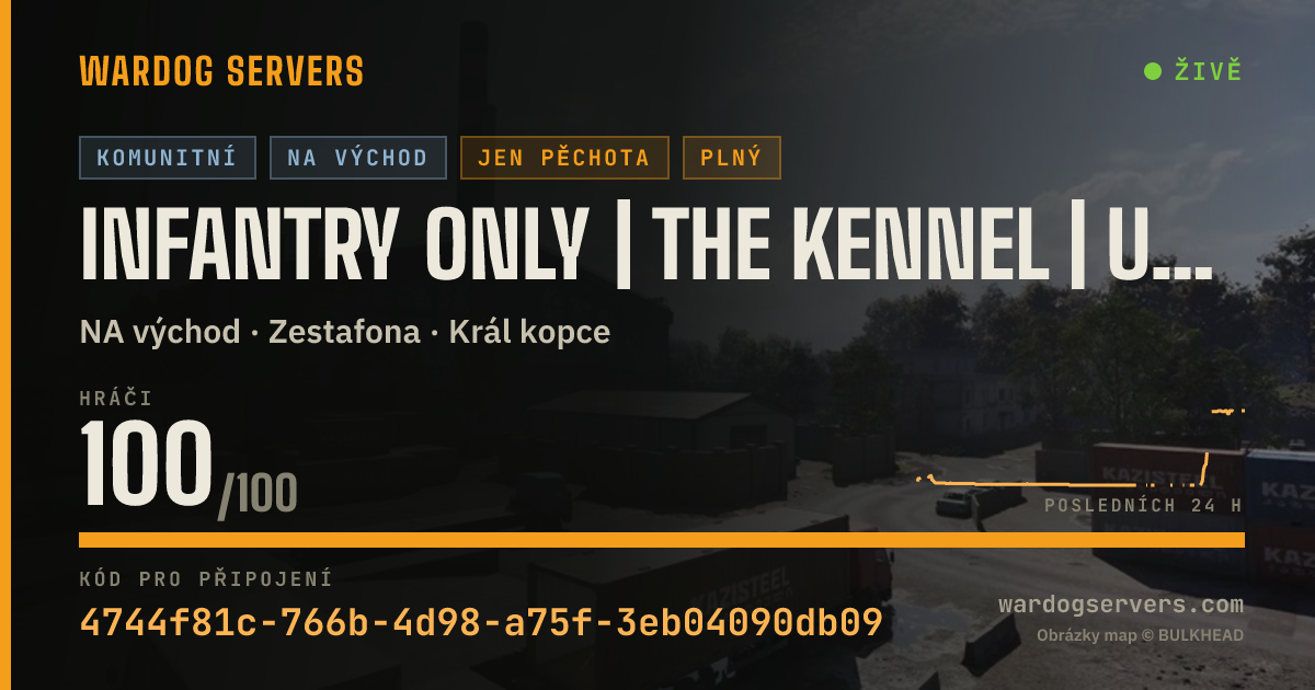 Živý stavový banner serveru Infantry ONLY | The Kennel | US-East | No GL Heli