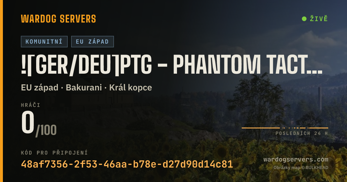 Živý stavový banner serveru ![GER/DEU]PTG - Phantom Tactical Germany | discord.gg/NMYs24Hzkz