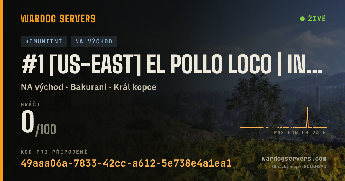 Živý stavový banner serveru #1 [US-East] El Pollo Loco | Infantry Only - NO GL HELI | Rain &