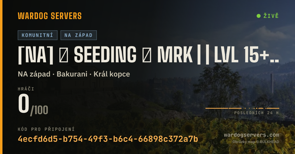 Živý stavový banner serveru [NA] ⬙ SEEDING ⬙ MRK | | LVL 15+ | QUEUE SKIP @ MRKDOGS.COM