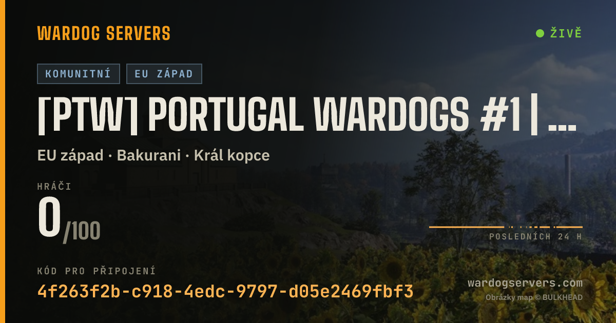 Živý stavový banner serveru [PTW] Portugal WARDOGS #1 | EU | PT/EN