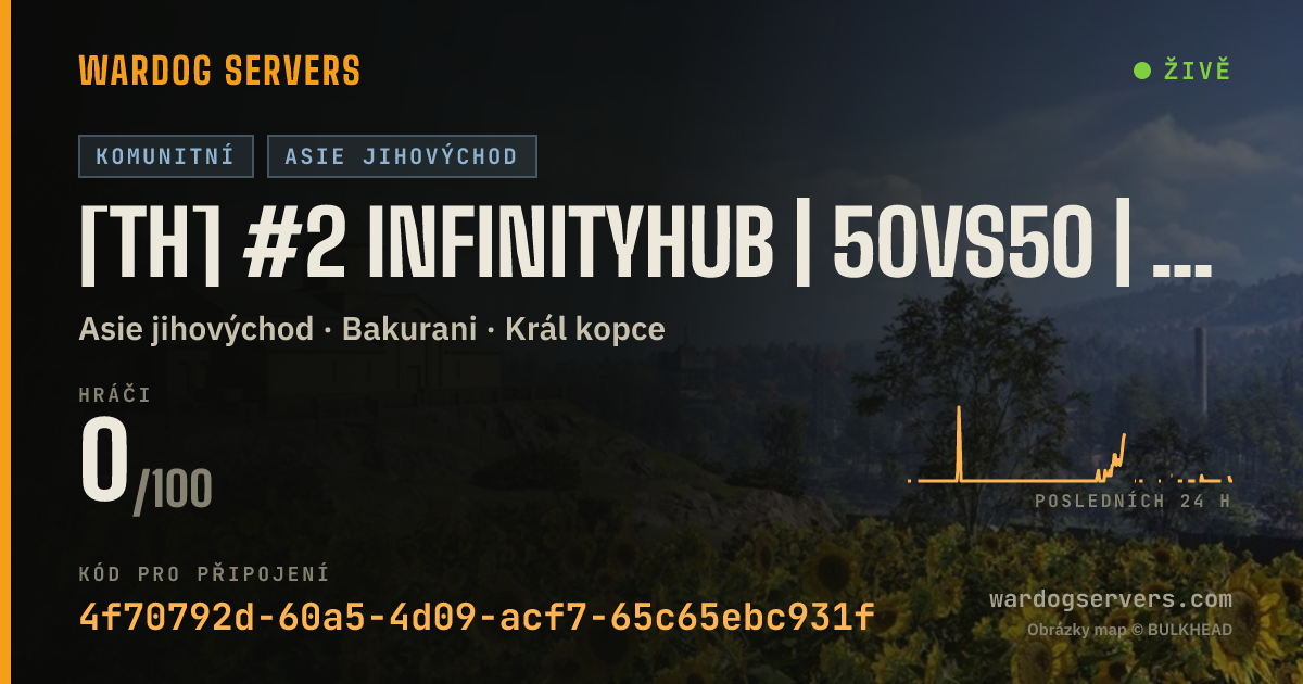 Živý stavový banner serveru [TH] #2 InfinityHub | 50vs50 | discord.gg/infh