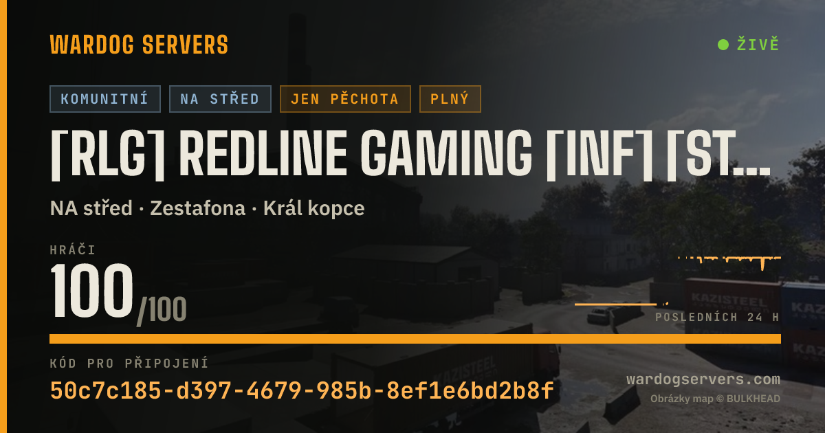 Živý stavový banner serveru [RLG] Redline Gaming [INF] [STATS] - discord.gg/redlinegaming