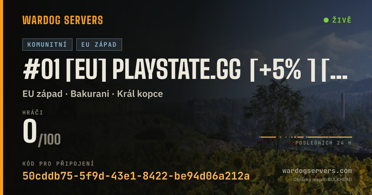 Živý stavový banner serveru #01 [EU] PLAYSTATE.GG [+5% ] [Active Admins]