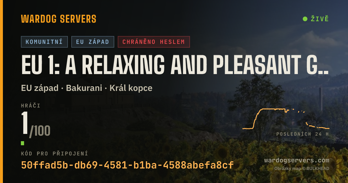 Živý stavový banner serveru EU 1: A Relaxing and Pleasant Game