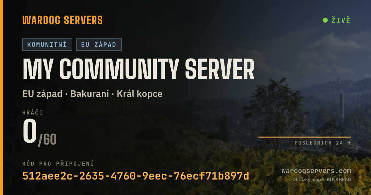 Živý stavový banner serveru My Community Server