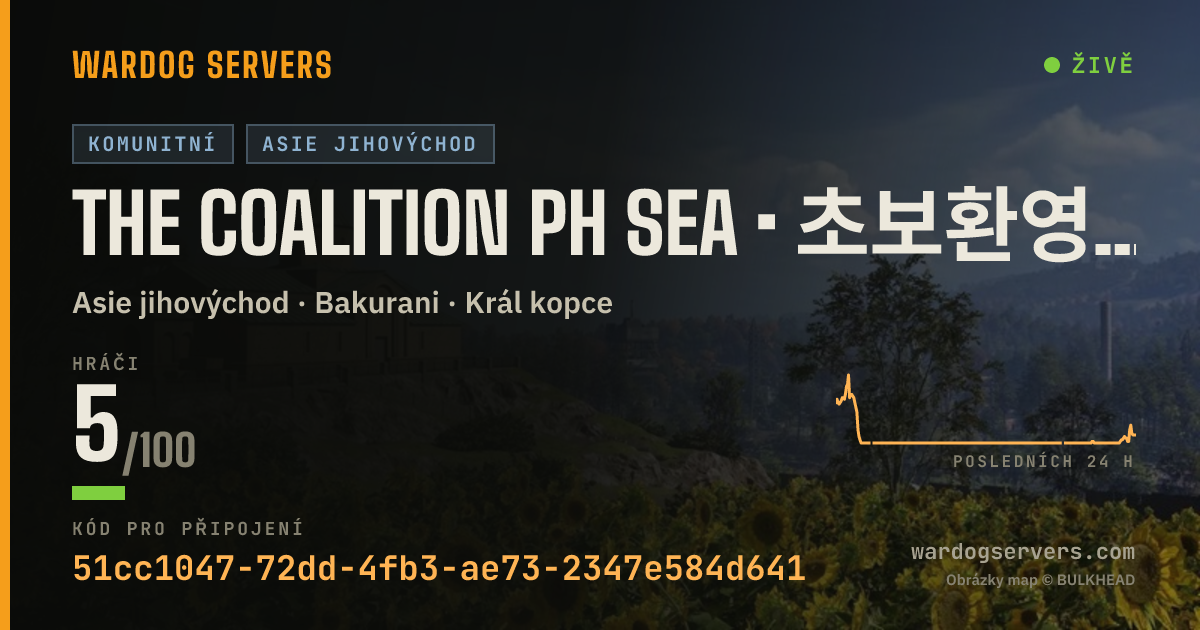 Živý stavový banner serveru The Coalition PH SEA • 초보환영 • discord.gg/thecoalition
