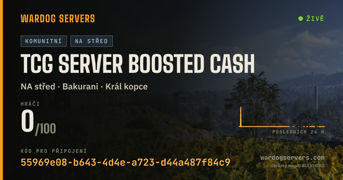 Živý stavový banner serveru TCG Server Boosted Cash