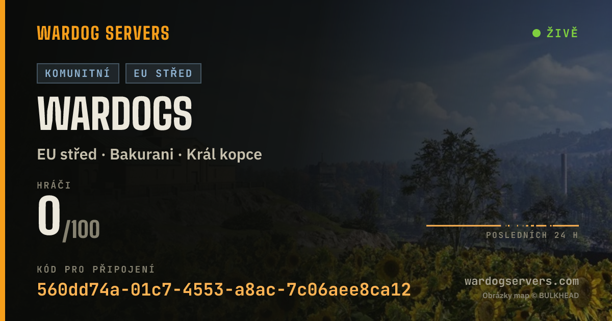 Živý stavový banner serveru Wardogs