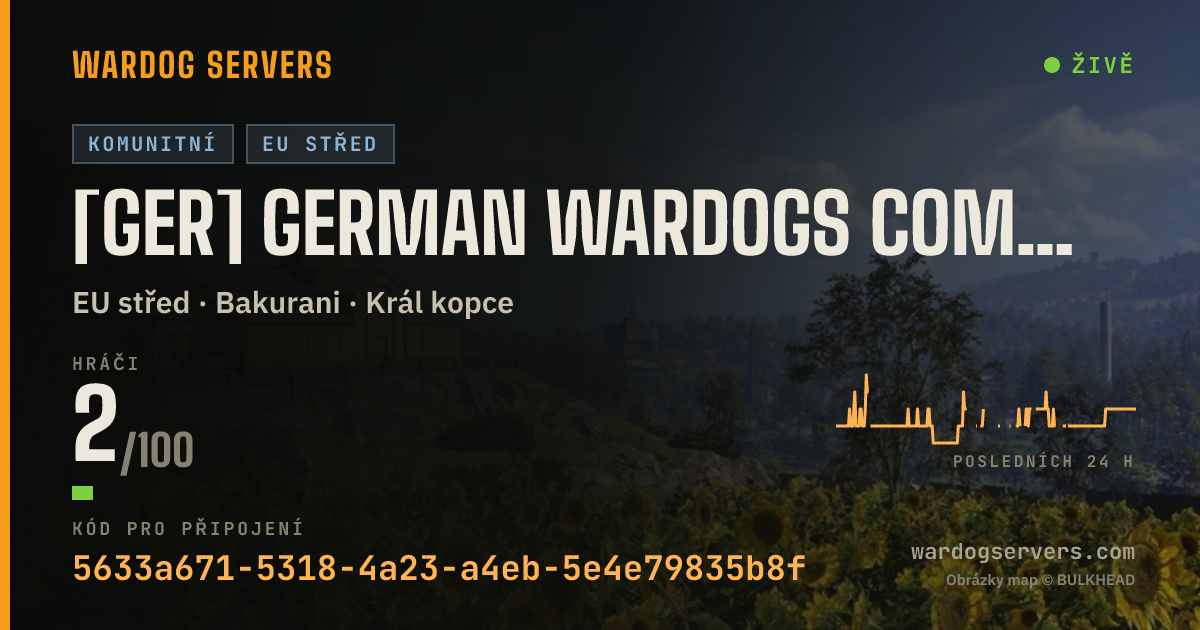 Živý stavový banner serveru [GER] German Wardogs Community | Infanterie | 2 | discord.gg/gwd