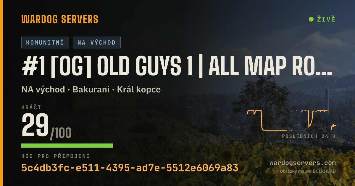 Živý stavový banner serveru #1 [OG] Old Guys 1 | All Map Rotation | Boosted XP & Cash
