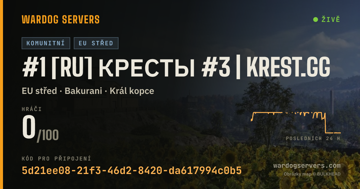 Živý stavový banner serveru #1 [RU] Кресты #3 | krest.gg