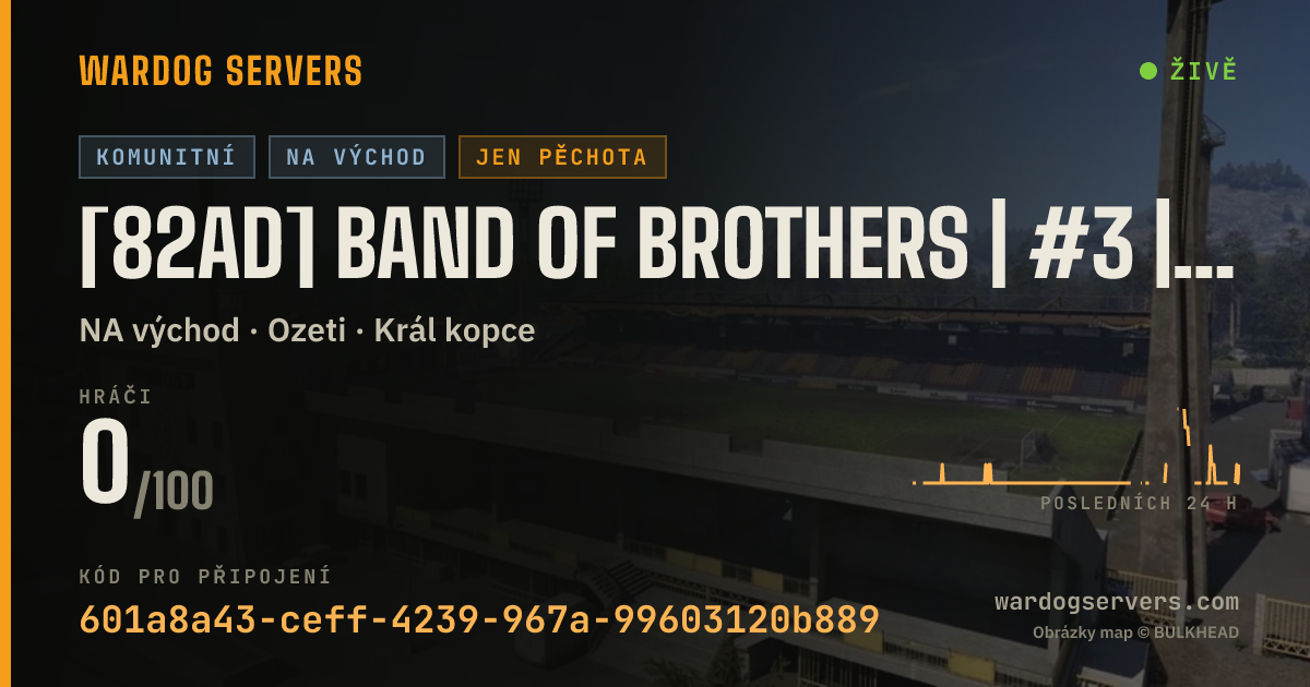 Živý stavový banner serveru [82AD] Band of Brothers | #3 | [GL BANNED] discord.gg/82nd