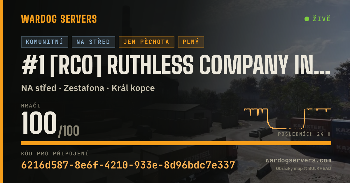 Živý stavový banner serveru #1 [RCO] RUTHLESS COMPANY INF ONLY ACTIVE ADMINS
