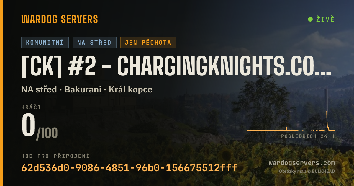 Živý stavový banner serveru [CK] #2 - ChargingKnights.com | Seeders = Whitelist |