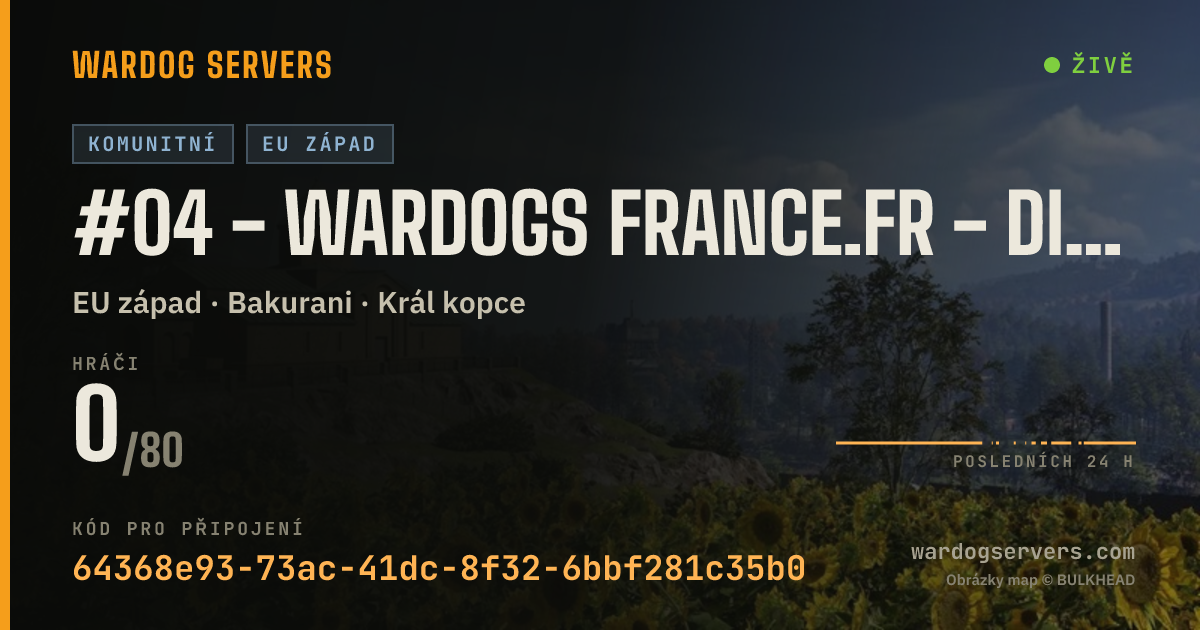 Živý stavový banner serveru #04 - WARDOGS FRANCE.FR - discord.gg/wardogsfr