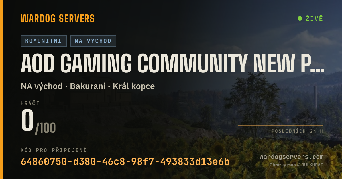 Živý stavový banner serveru AoD Gaming Community New Player Friendly BOOSTED