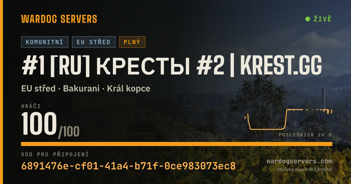 Živý stavový banner serveru #1 [RU] Кресты #2 | krest.gg