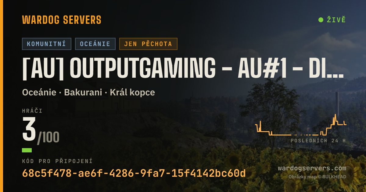 Živý stavový banner serveru [AU] OutputGaming - AU#1 - discord.gg/outputgaming