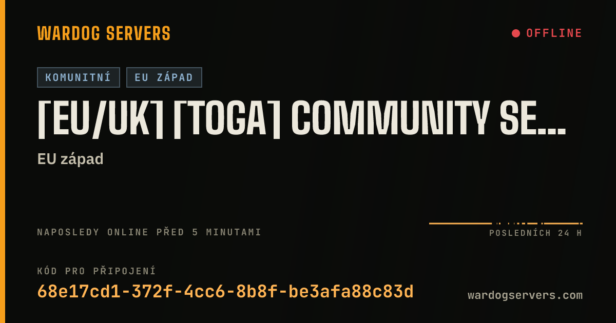 Živý stavový banner serveru [EU/UK] [TOGA] Community Server | togadiscord.com