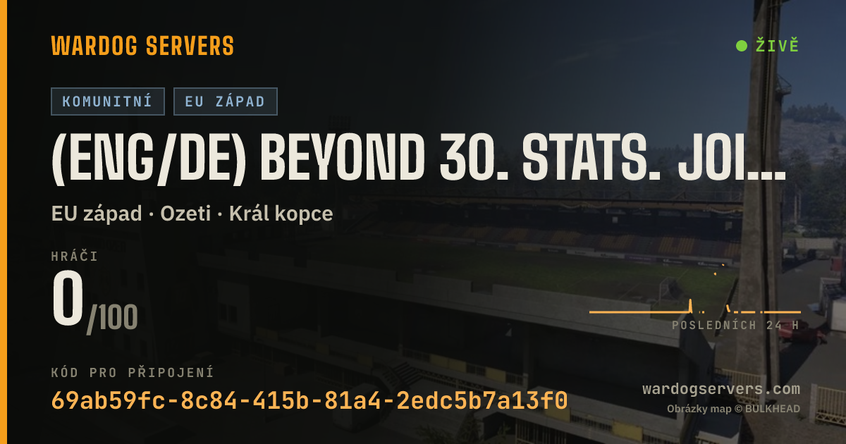 Živý stavový banner serveru (ENG/DE) Beyond 30. Stats. Join age 30+ group : discord.gg/b30