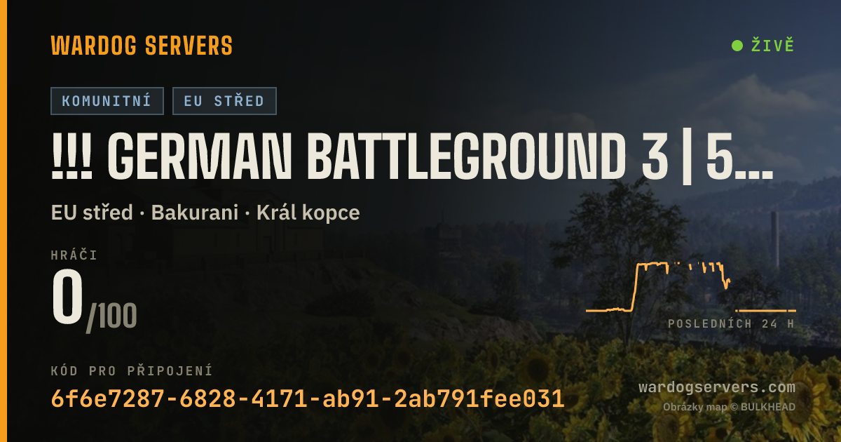 Živý stavový banner serveru !!! GERMAN BATTLEGROUND 3 | 50VS50 BERLINER LUFT | GER | GBG-WD.
