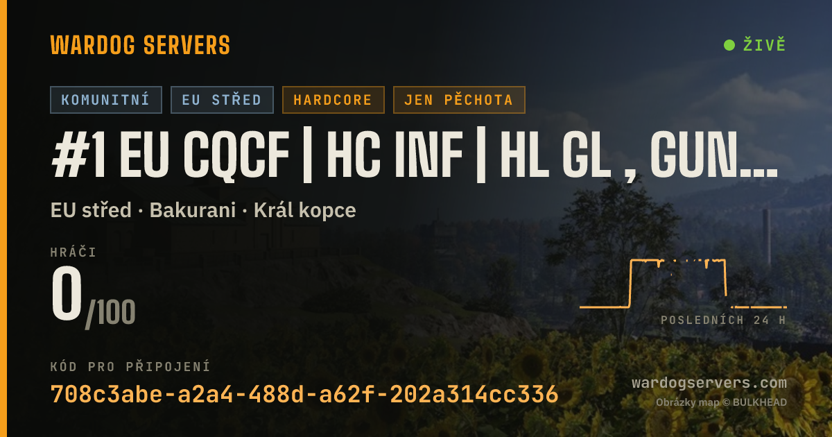 Živý stavový banner serveru #1 EU CQCF | HC INF | HL GL , GUN CAR , MORTAR FORB | ADMINS | 0
