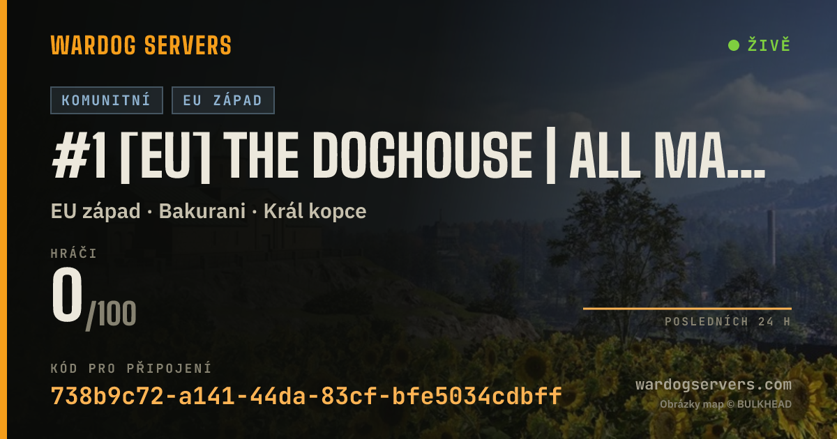 Živý stavový banner serveru #1 [EU] The Doghouse | All Maps | 5% CASH BOOST
