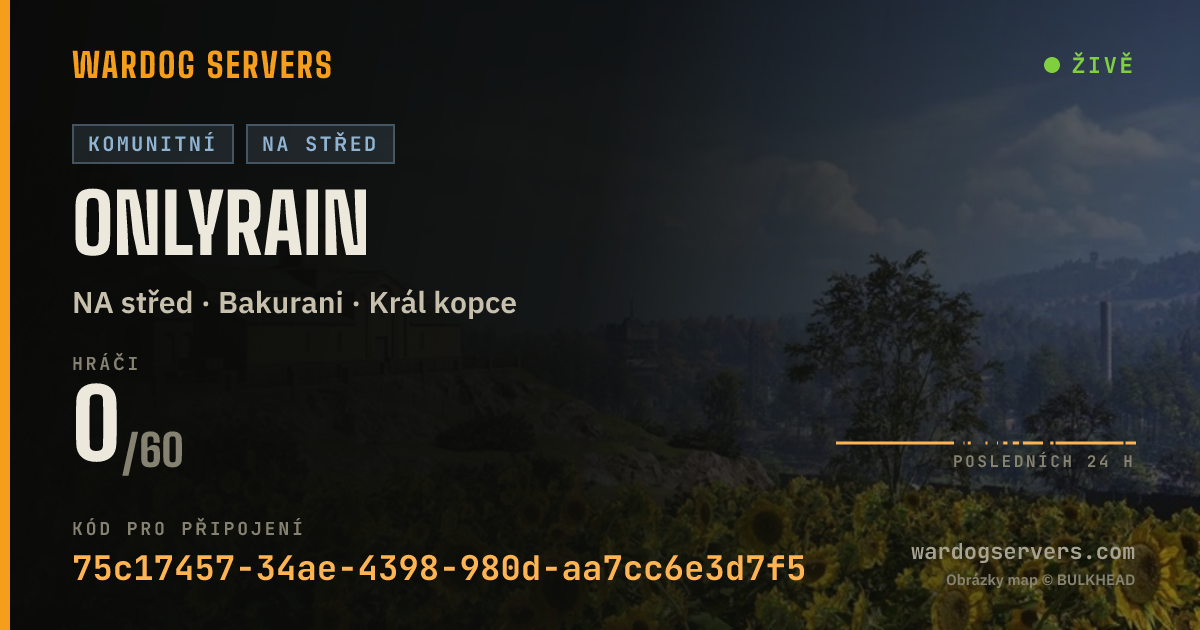 Živý stavový banner serveru OnlyRain