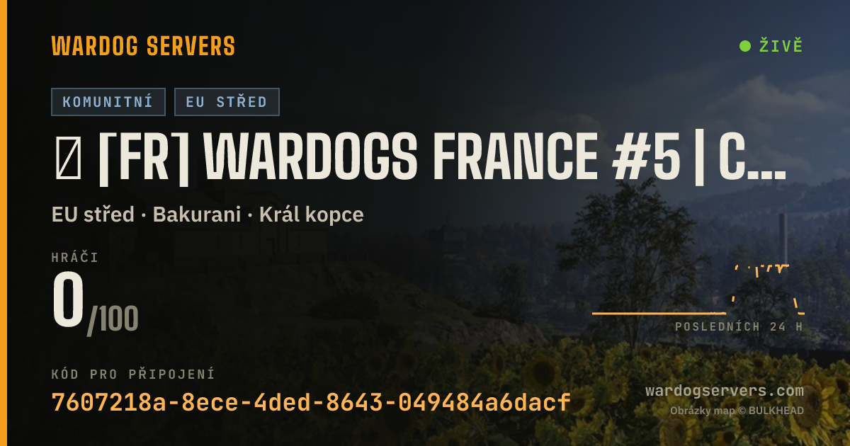 Živý stavový banner serveru ⁂ [FR] WARDOGS FRANCE #5 | CLASSIQUE [WDFR]