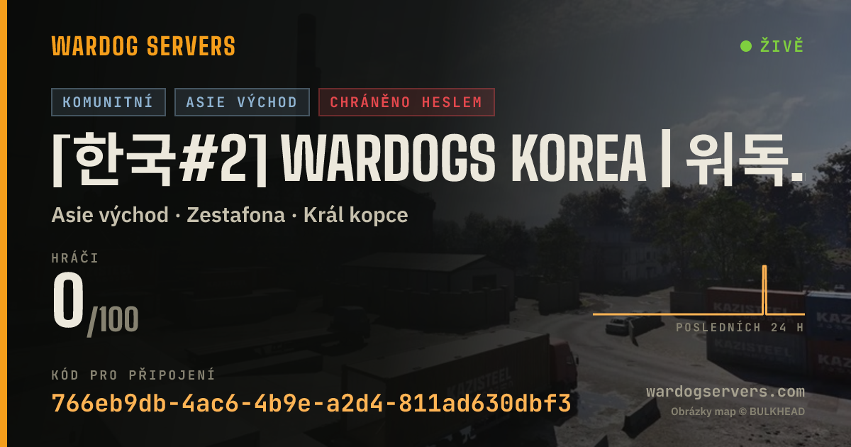 Živý stavový banner serveru [한국#2] WARDOGS KOREA | 워독스 한국 커뮤니티 [인증전용]