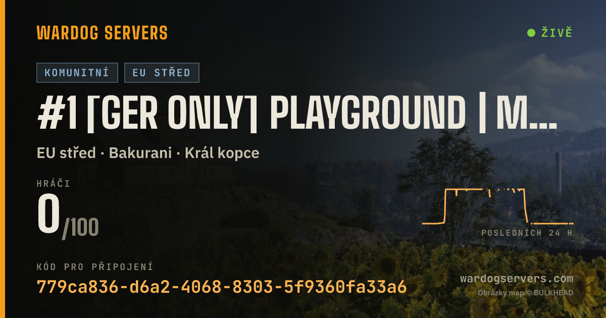 Živý stavový banner serveru #1 [GER only] PLAYGROUND | Map-Vote im Discord | playground-gami