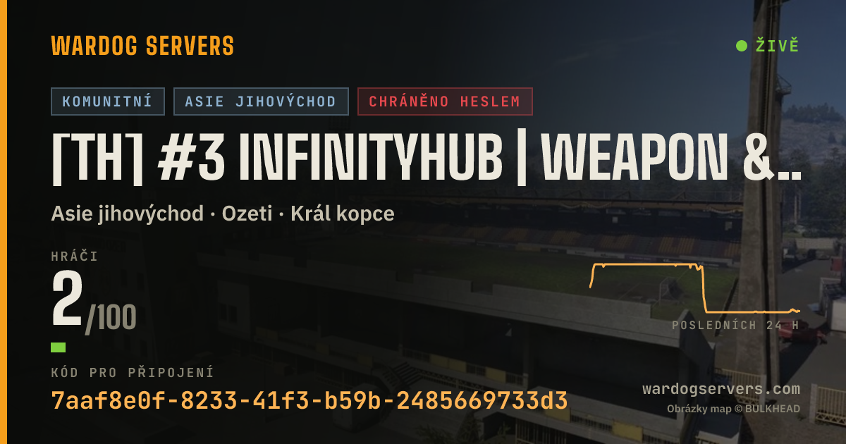 Živý stavový banner serveru [TH] #3 InfinityHub | Weapon & Vehicle Limits | discord.gg/infh