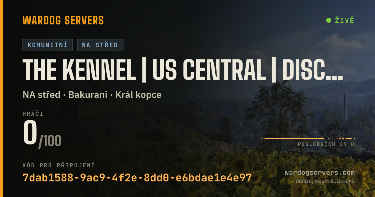 Živý stavový banner serveru The Kennel | US Central | discord.gg/thekennel